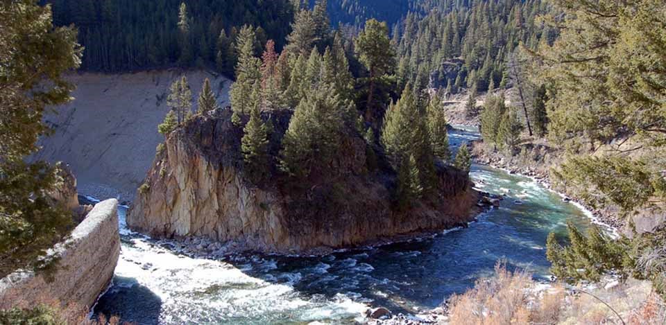 Aerial view of Salmon River.