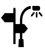 black icon of streetlight