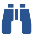 blue binoculars icon