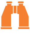 orange binoculars icon