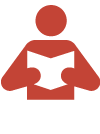 person reading book icon