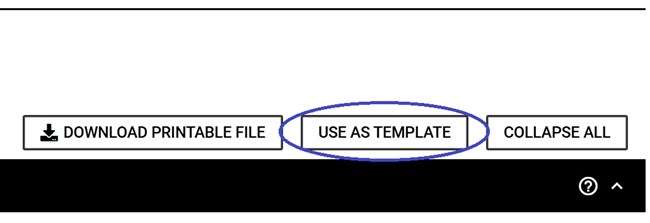 ApplytoMultipleParks1 Screenshot of an application profile. Use as template is highlighted.