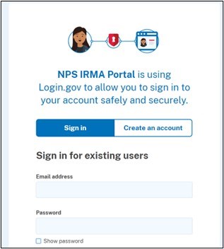 logingov Login screen for login.gov with fields for email address and password