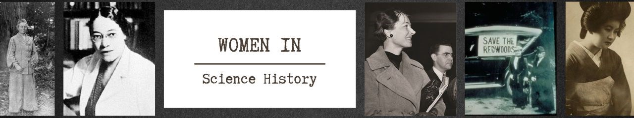 women in science history a collage of historical photos of women in science with text "Women in Science History"