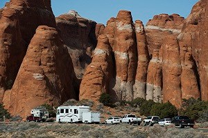 Parking at Devils Garden, Arches National Park, NPS PhotoNeal Herbert