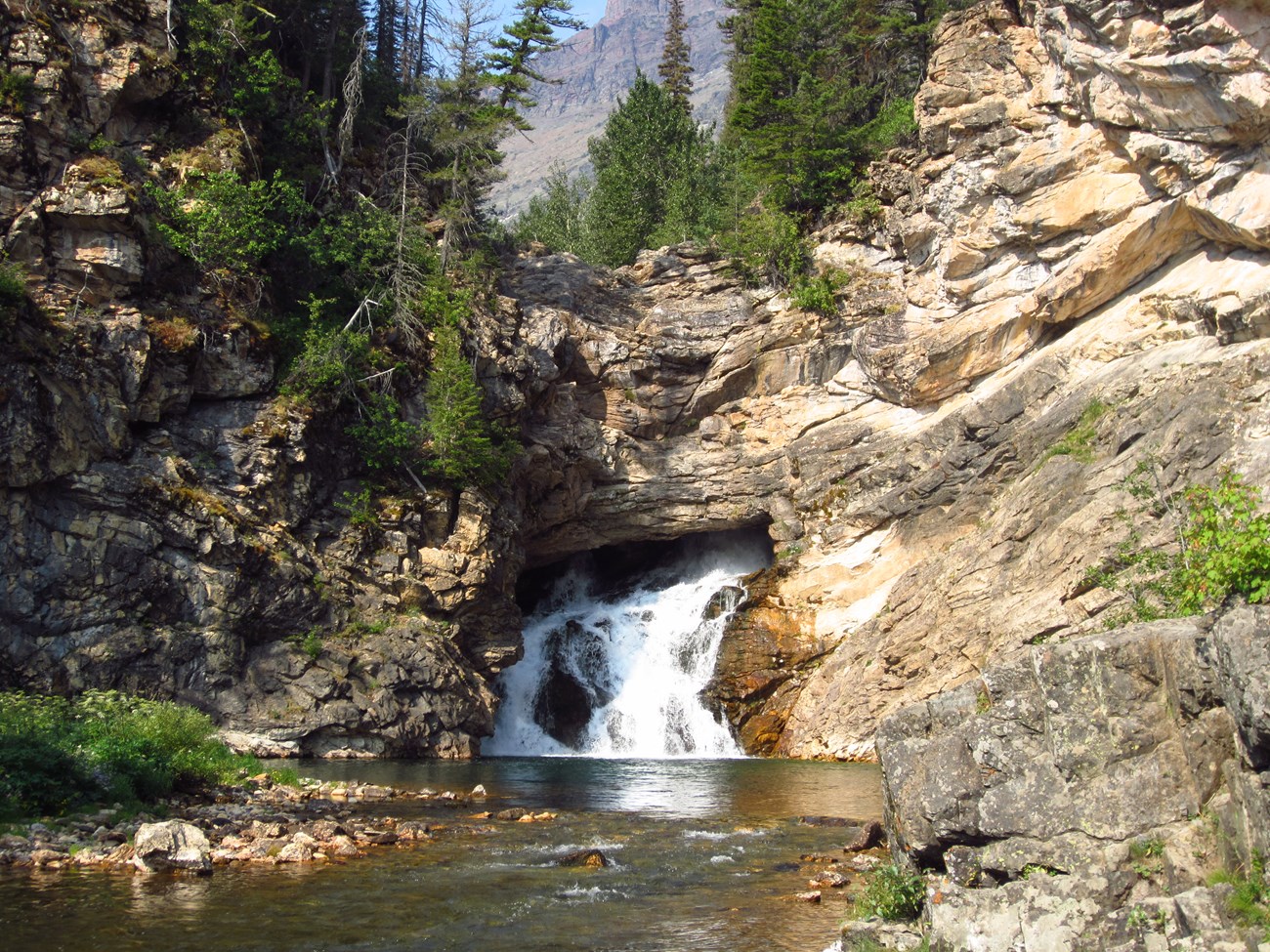 Waterfall at Glacier National Park