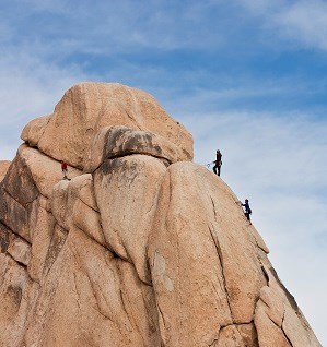 Rock climbers in Joshua Tree National Park, NPS Photo