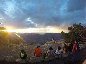 Visually impaired and fully-sighted students on a "Grand Canyon Sound Academy" expedition, organized through a partnership between NSNSD, Grand Canyon Youth, and No Barriers.