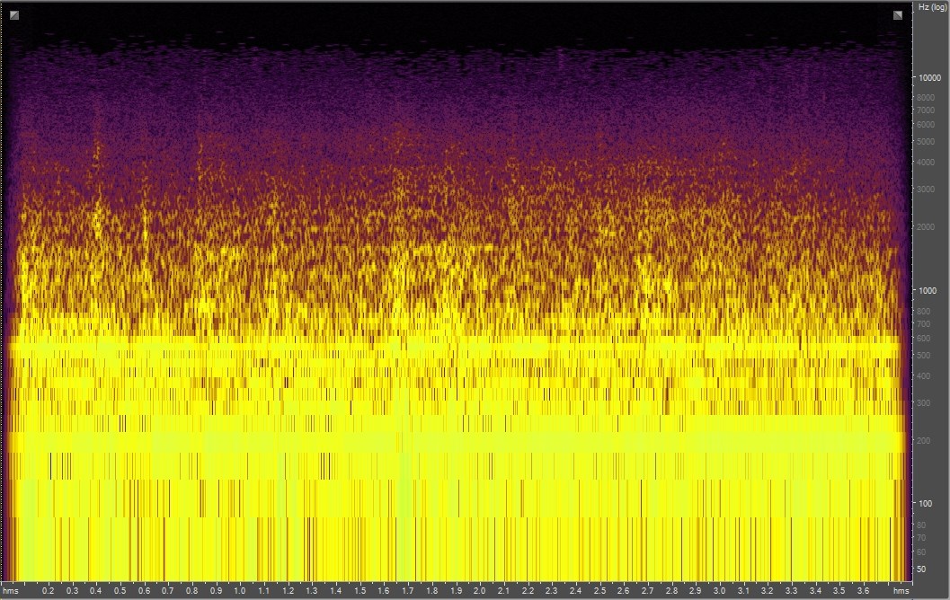 Spectrogram of a motor boat