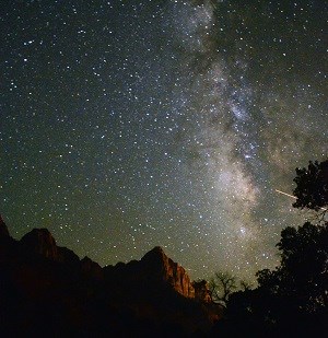 The Perseid Meteor Shower, Zion National Park. NPS Photo
