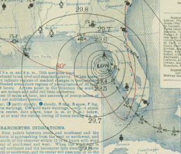Path of 1935 hurricane up the gulf coast of Florida