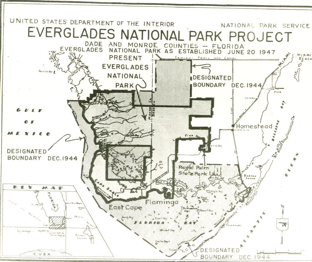 Map of the "Everglades National Parks Project"