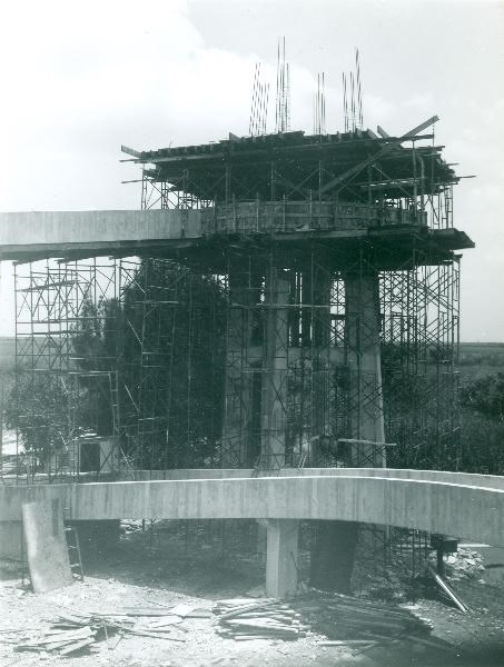 The observation tower under construction at Shark Valley in Everglades National Park