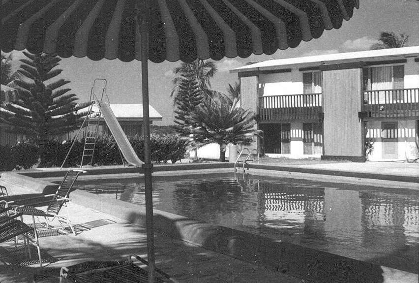 The pool at the Flamingo Lodge