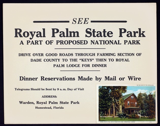 JenningsPapersRPadvertisement Advertisement for Royal Palm State Park