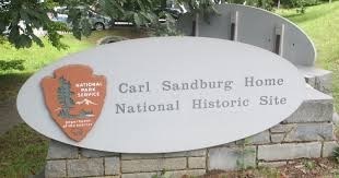 Carl Sandburg Home National Historic Site entrance sign