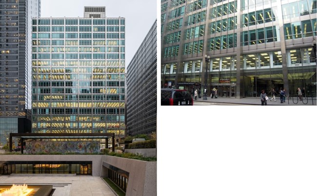 acoustical ceiling panels at the Inland Steel building