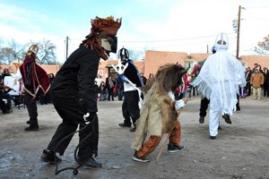 lt= Los Matachines dances in Alcade, NM, 2012.