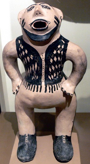 Clay figure, caricature of a white man; Cochiti Pueblo, New Mexico, c. 1883