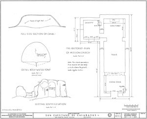 lt= Various details of the Calabazas structure, 1937.