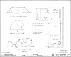 Various details of the Calabazas structure, 1937.