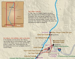 lt= Map of the northernmost portion of El Camino Real.