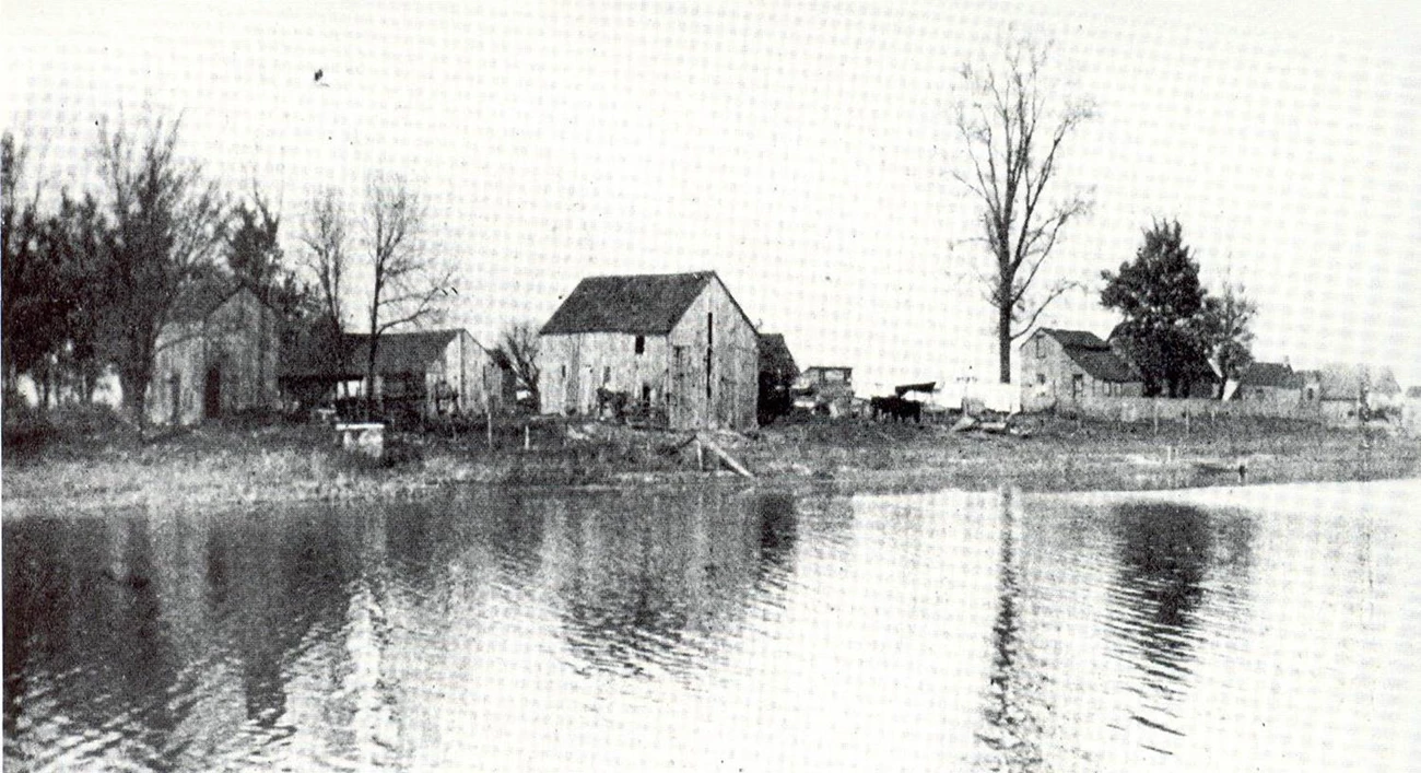 Ton Farm buildings in the late 19th century