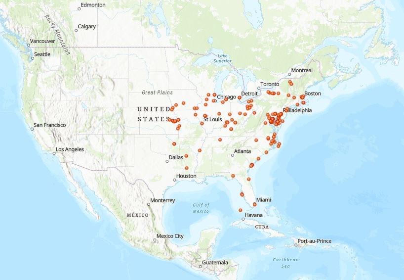 map of stamps available