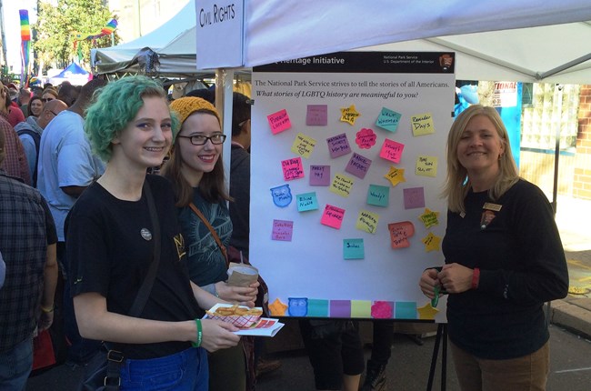 Flipchart at Outfest 2015 for Philadelphia LGBTQ Heritage Initiative