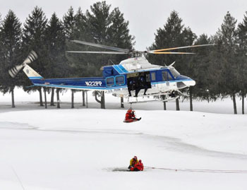 police park nps helicopter unit aviation rescue national uspp ice service special forces training man two eagle rescues icy dogs
