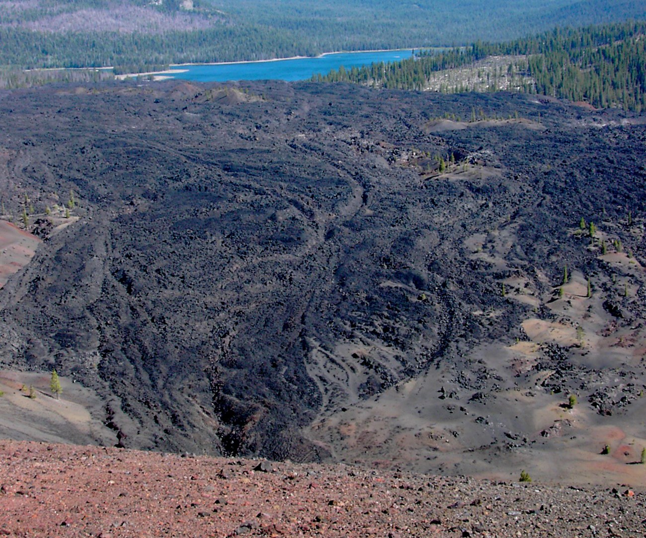 Photo of a large lava flow