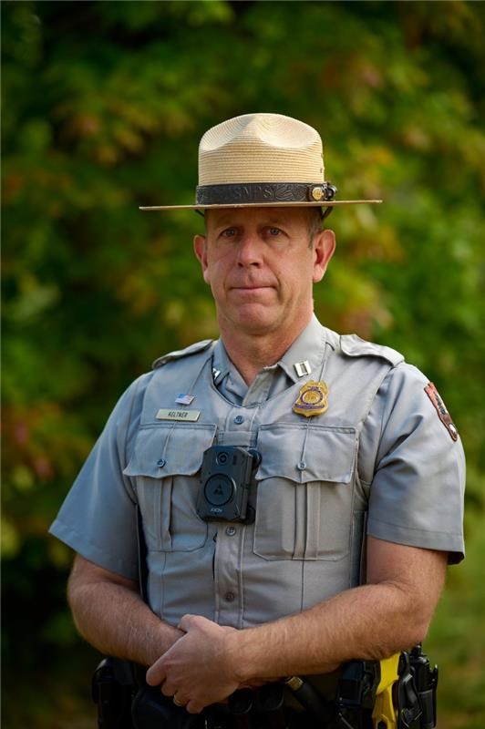 David Keltner David Keltner stands outside in uniform.