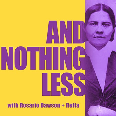 banner for and nothing less w image of lucy stone
