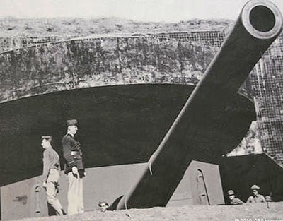 16 inch gun across from the Golden Gate Bridge