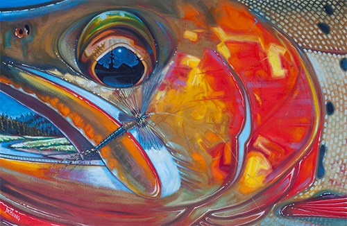 Slough Creek Cutthroat Trout painting by Derek DeYoung Slough Creek Cutthroat Trout by Derek DeYoung