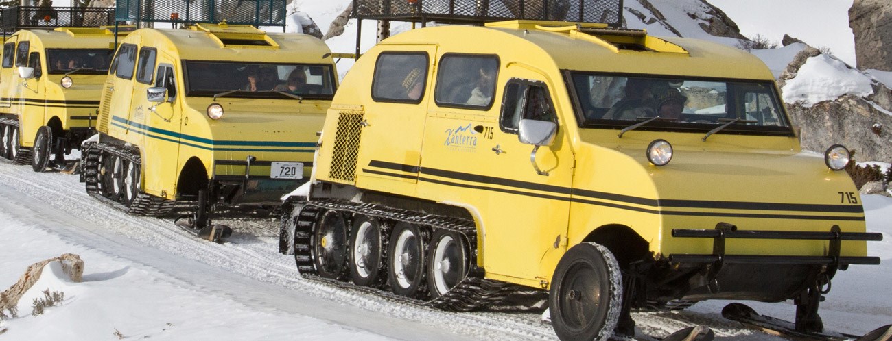 Last trip for Xanterra operated Bombardier snowcoaches