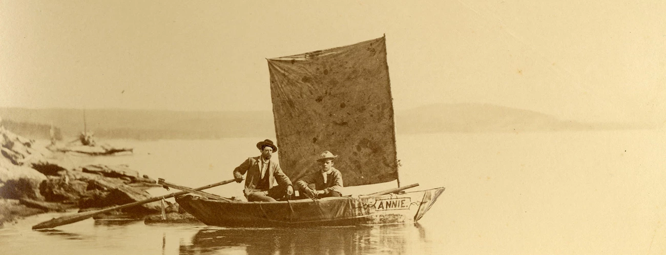 "Annie," First Boat Launched Upon Yellowstone Lake, YELL 50375 "Annie," First Boat Launched Upon Yellowstone Lake