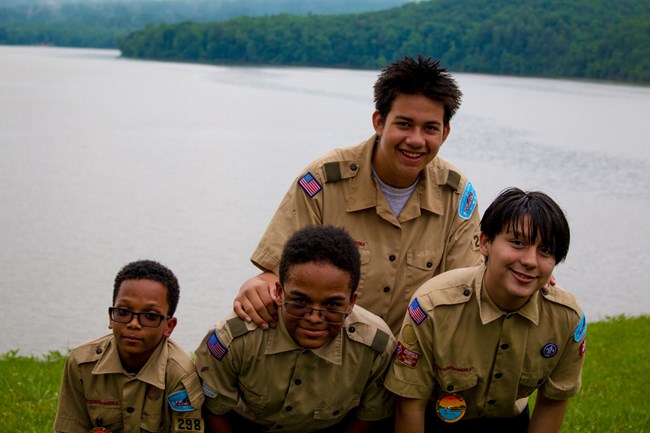 Scouts in parks Scouts in park
