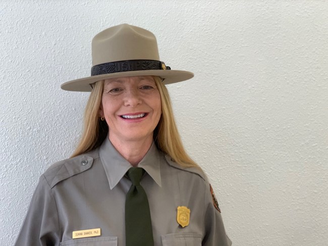 Donna Shaver smiling in uniform