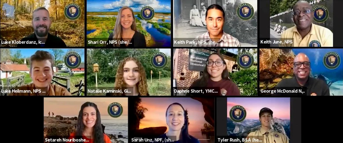 Nov. 10 Volunteers Event Screenshot - Speakers and Panelists Screenshot from the event - speakers and panelists