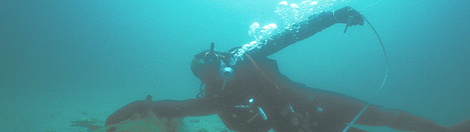 Diver in current