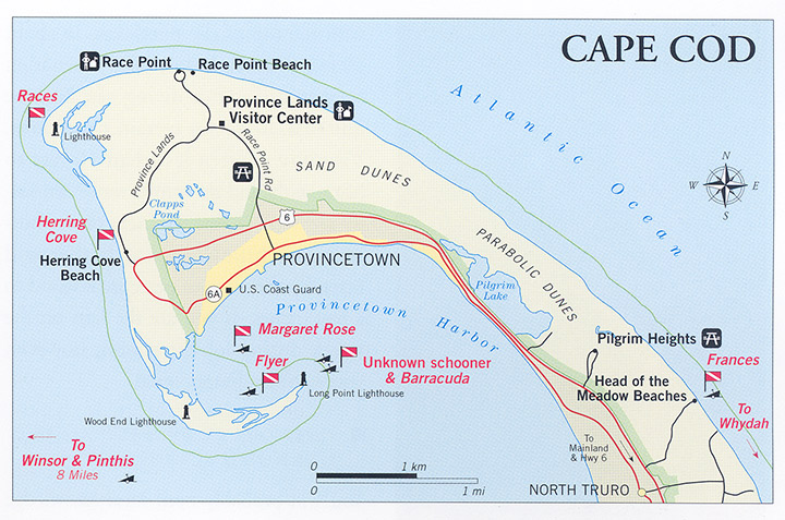 Cape Cod Bay Fishing Chart