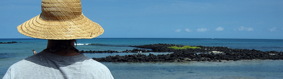 Individual looking out to sea