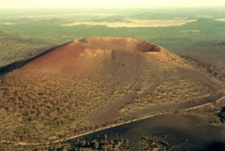 Sunset Crater Volcano, aerial view