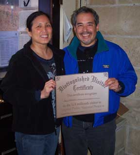 250,000th visitor to the preserve