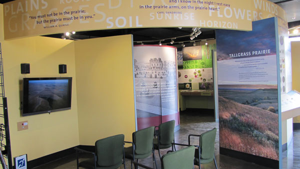 exhibits inside the visitor center