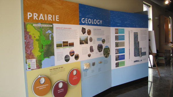 exhibits inside the visitor center