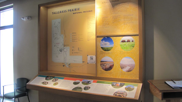 exhibits inside the visitor center