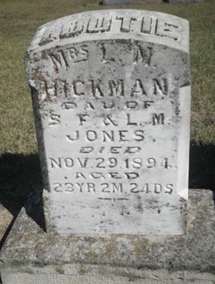 gravesite of Loutie Jones Hickman