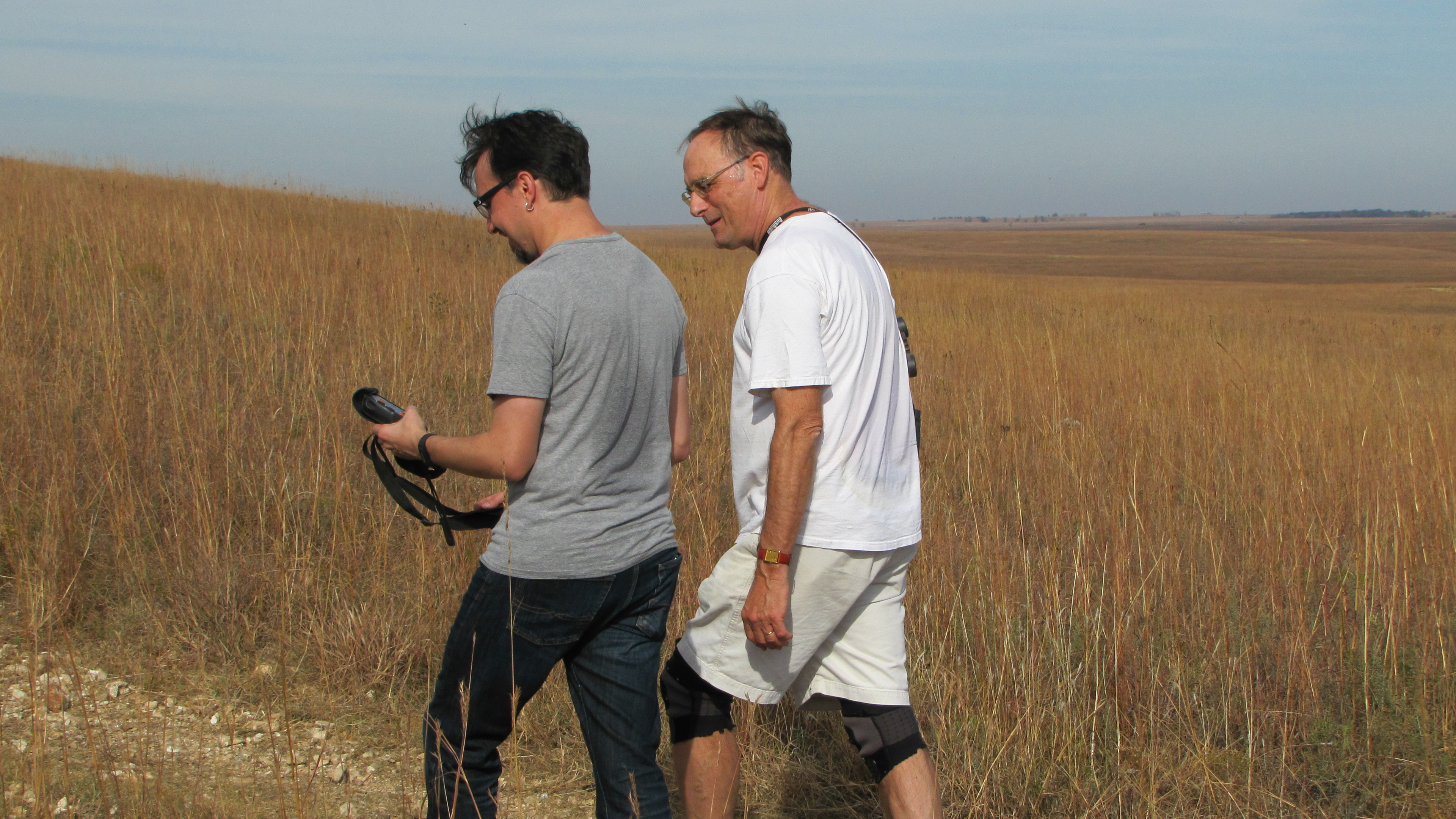 Hikers Using GPS Technology to Hike the Trails